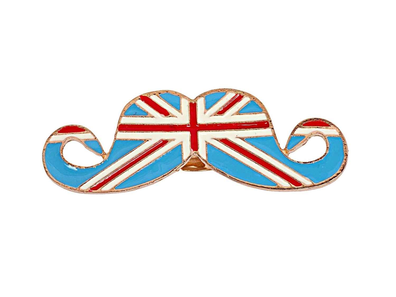 Buy Crunchy Fashion Blue Flag Mustache Ring - Purplle