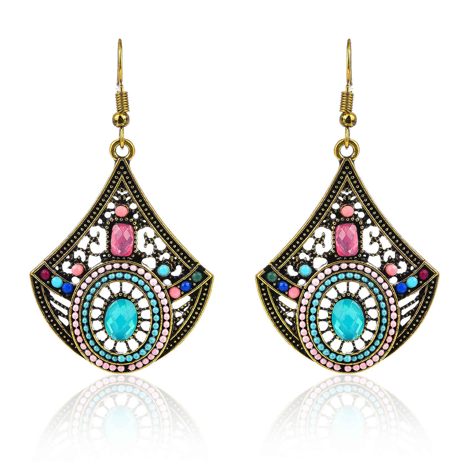 Buy Crunchy Fashion Bohemian Beaded Beauty Earrings - Purplle