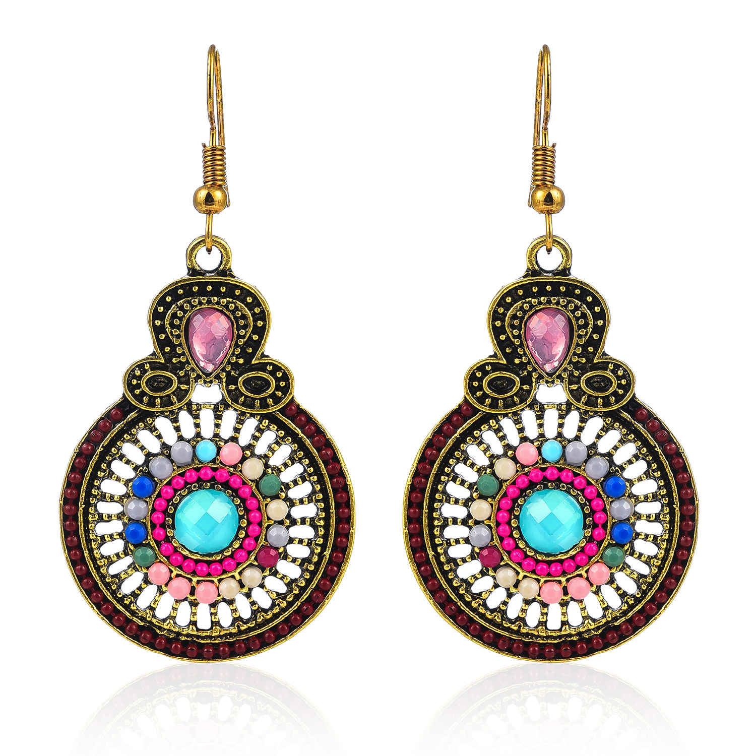 Buy Crunchy Fashion Boho Beads Drop Earrings For Girls - Purplle
