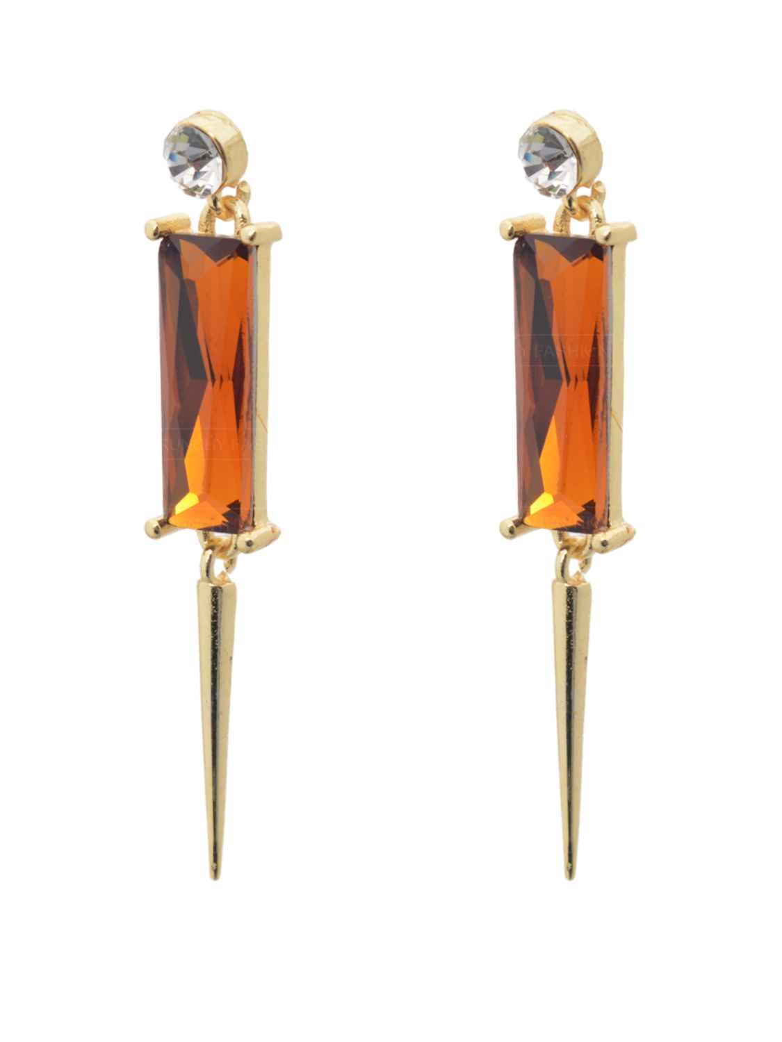 Buy Crunchy Fashion Cheeky Hazel Strip Earrings - Purplle