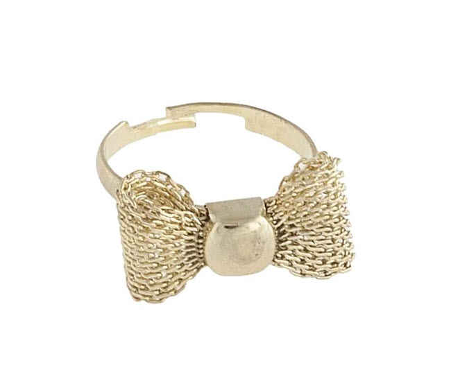 Buy Crunchy Fashion Cute Bow Love Ring - Purplle