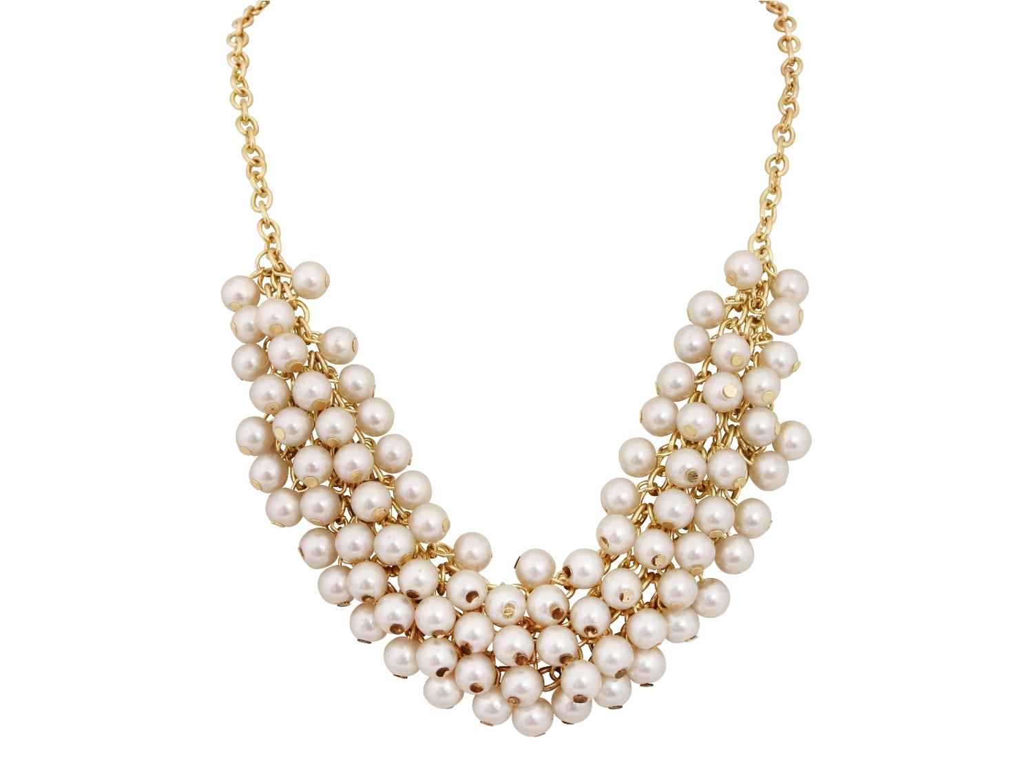 Buy Crunchy Fashion Embedded Pearls Necklace - Purplle