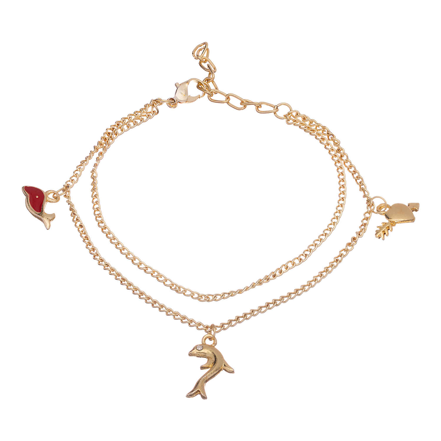 Buy Crunchy Fashion Fish Charm Anklet - Purplle