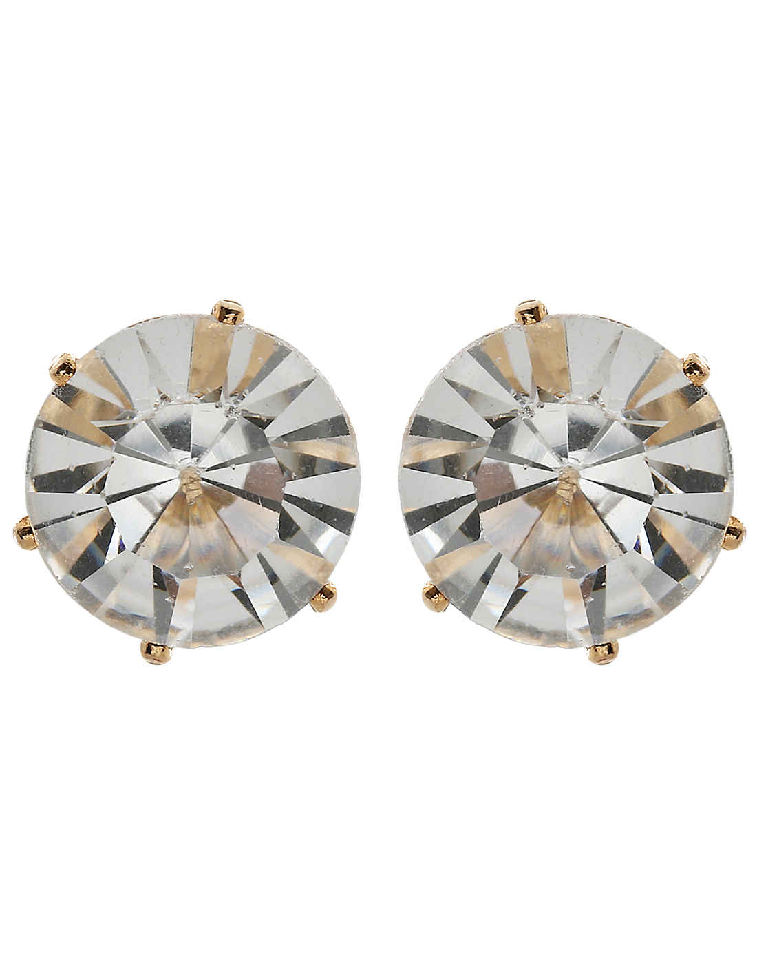 Buy Crunchy Fashion Golden Grace Dual Studs - Purplle
