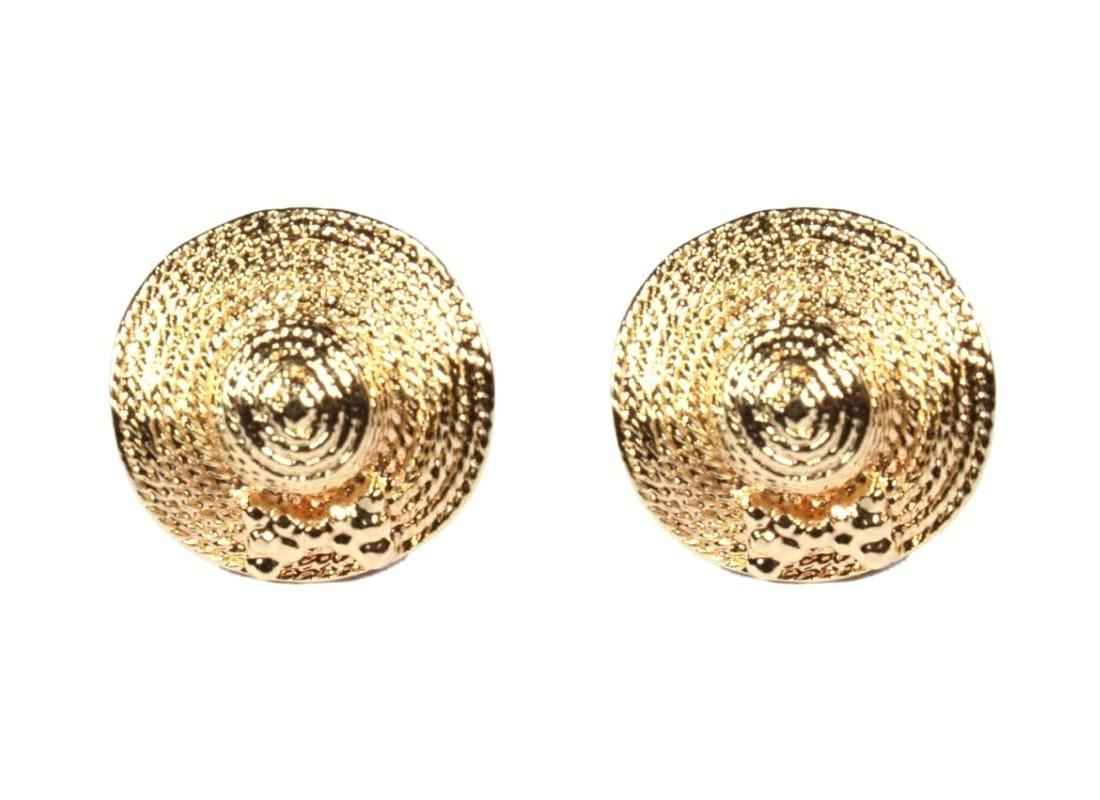 Buy Crunchy Fashion Golden Hat Studs - Purplle