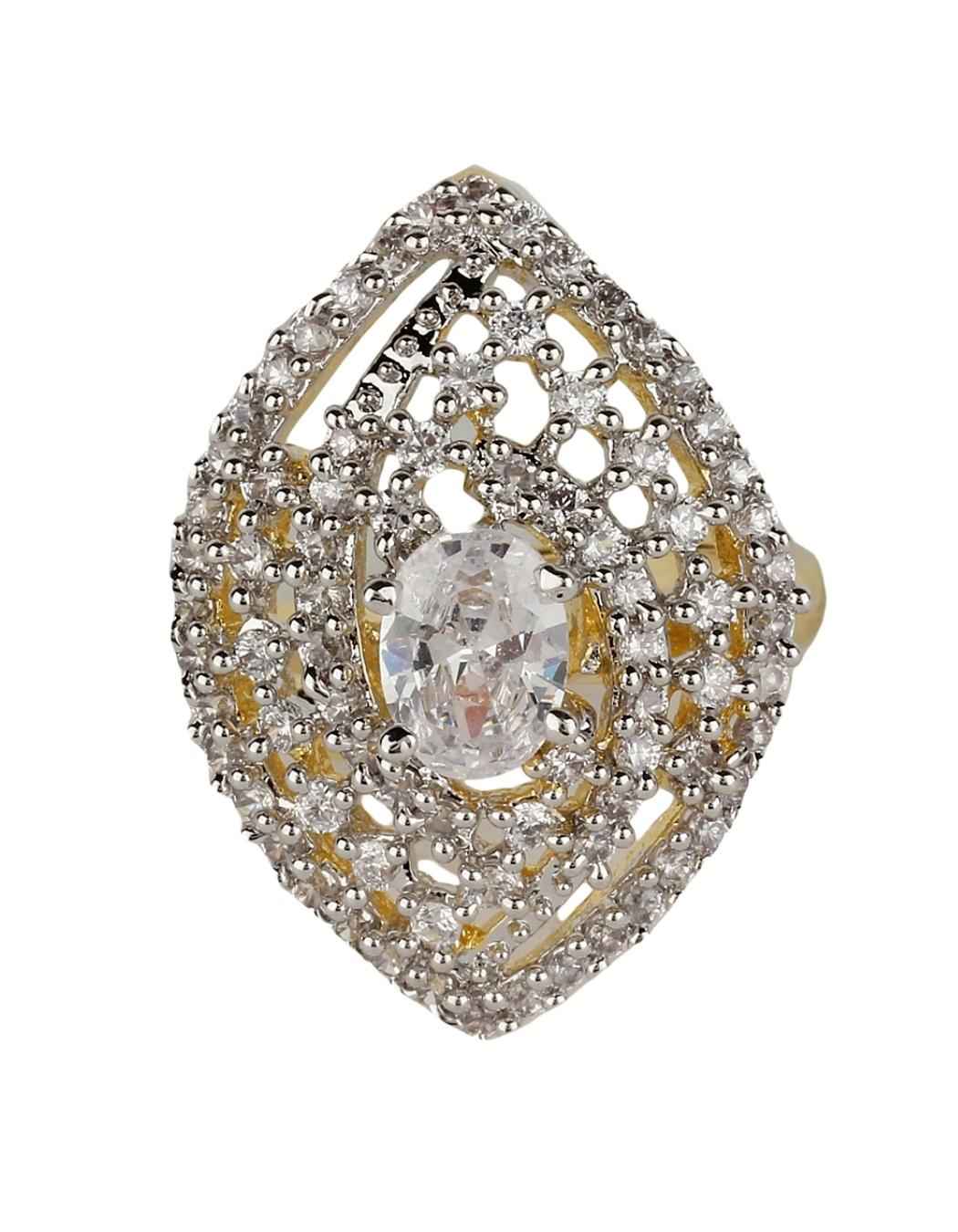 Buy Crunchy Fashion Marquise shape AD Ring - Purplle