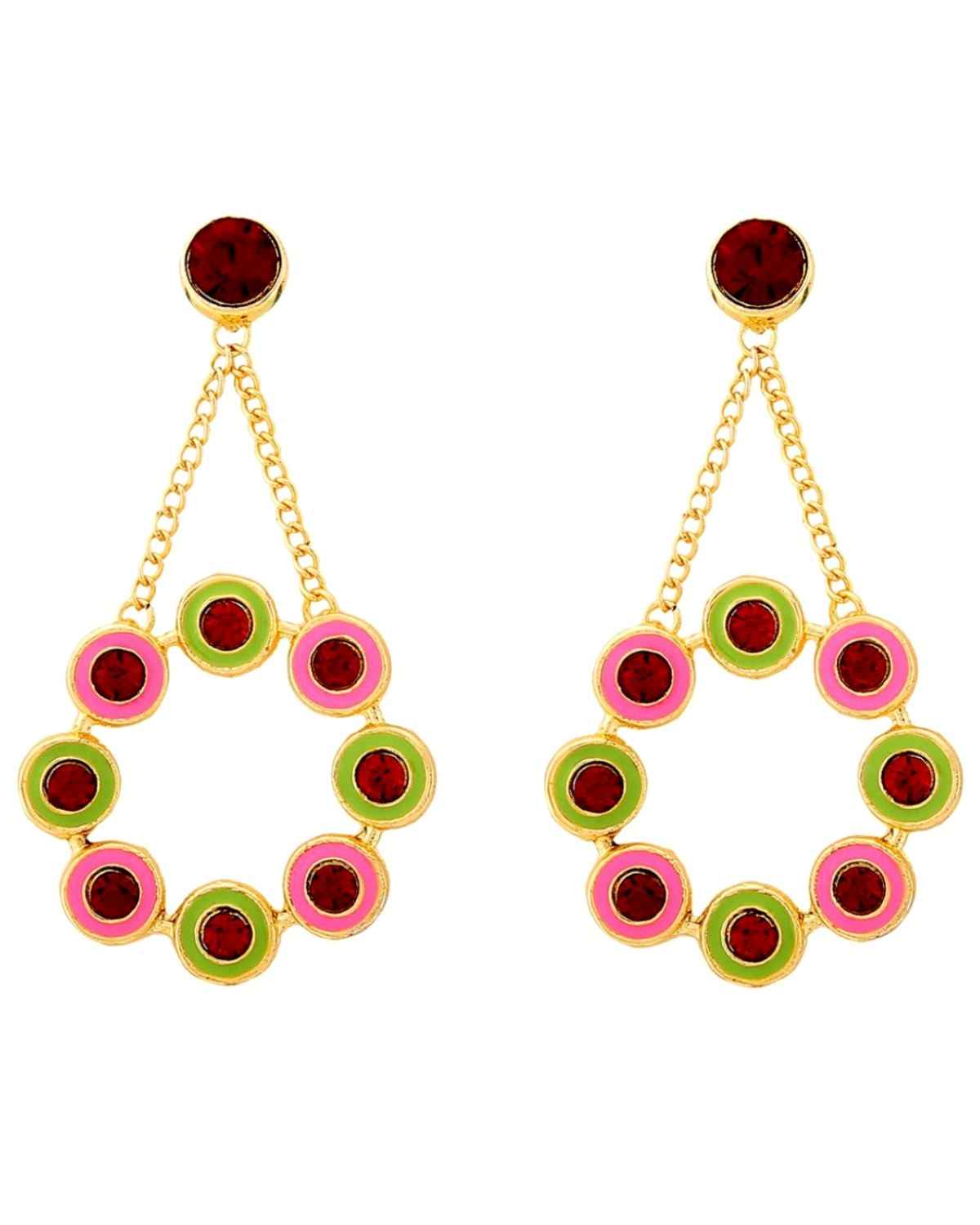 Buy Crunchy Fashion Modish Vogue Flashy Earrings - Purplle
