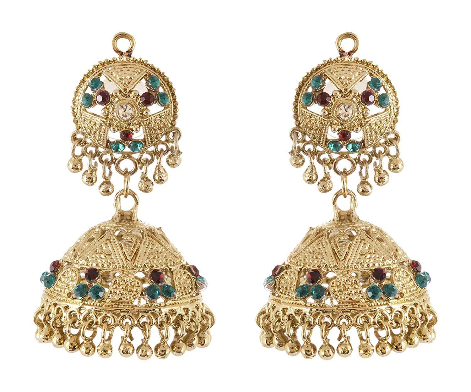 Buy Royal Bling Golden Plated Drop Earring - Purplle
