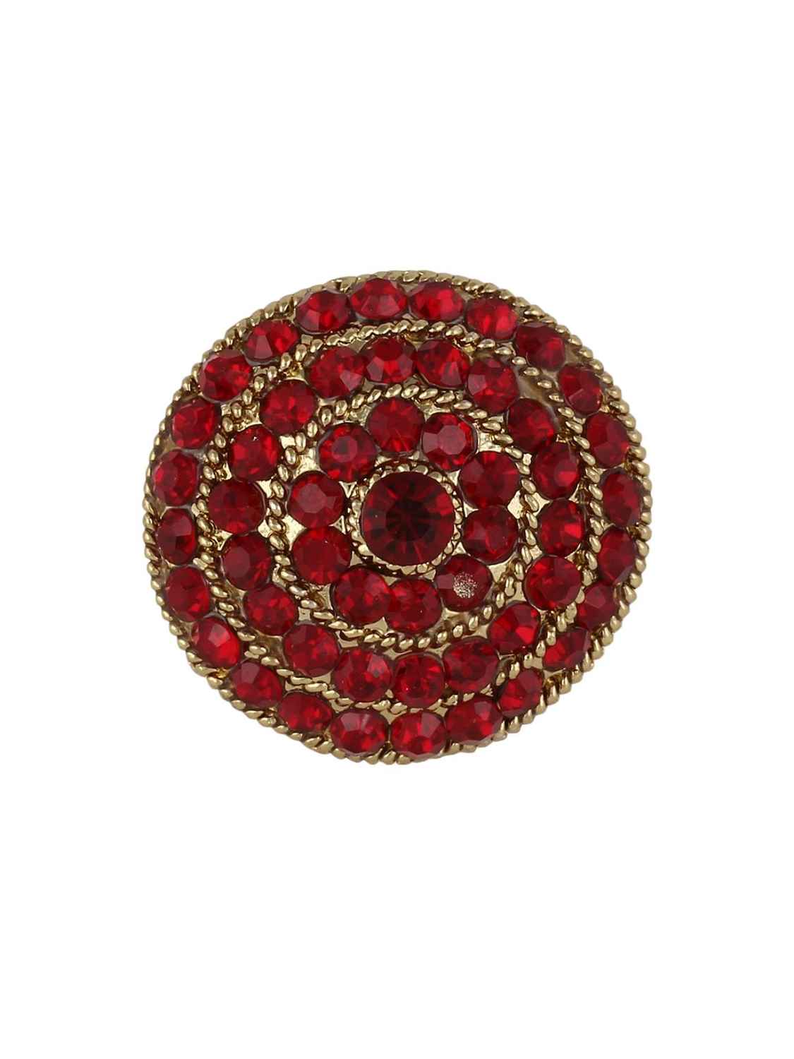 Buy Crunchy Fashion Red Crystal Ring - Purplle