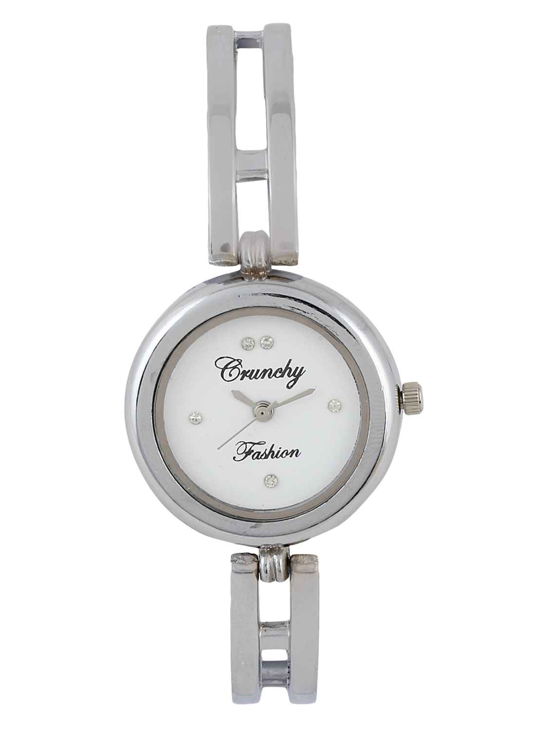 Buy Crunchy Fashion Shap for your Style Silver Watch - Purplle
