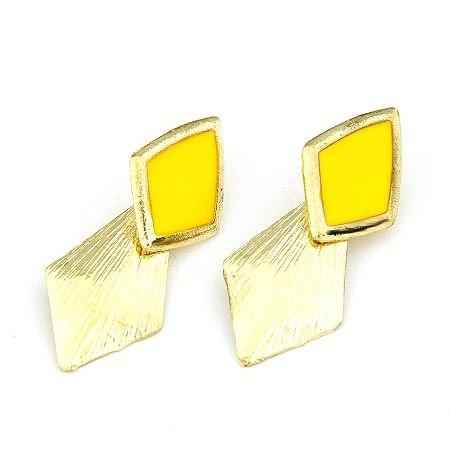 Buy Crunchy Fashion Yellow Drop Earrings - Purplle