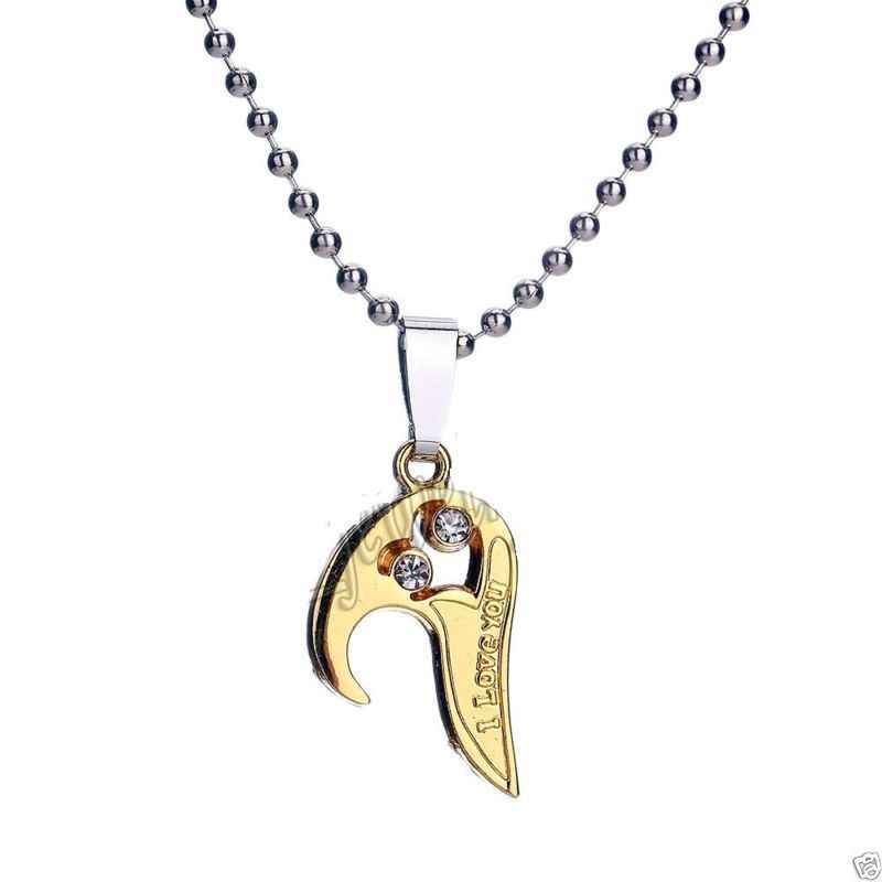 Buy Lishmark Stainless Steel Women Men Lover Couple Pendant I Love You Heart Chain Necklace 4 - Purplle