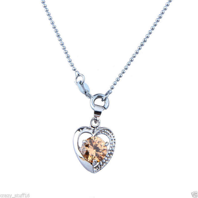 Buy Lishmark Fashion Jewelry Silver Plated Crystal Pendant Necklace Chain Trendy Style - Purplle