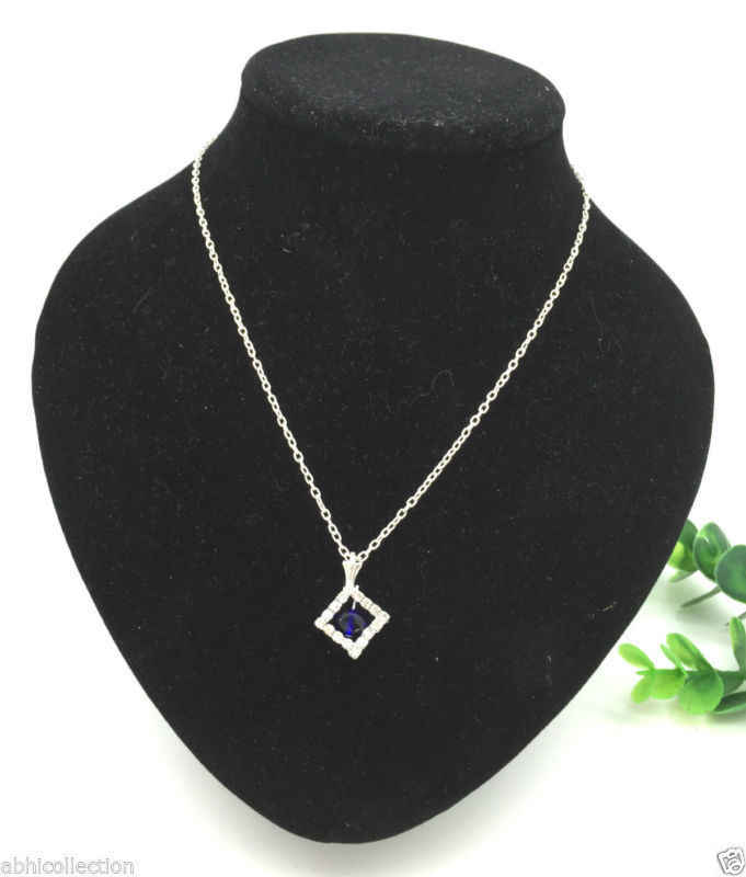 Buy Lishmark New Fashion Charm Wedding Silver Necklace Pendant Jewelry Heart Crystal Blue - Purplle