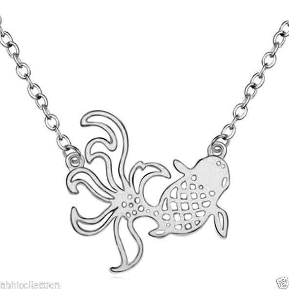 Buy Lishmark Womens Fashion Jewelry 9K White Gold Filled Goldfish Necklace With Pendant - Purplle