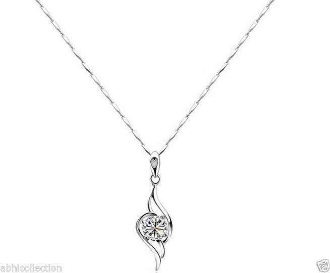 Buy Lishmark Womens 9K White Gold Filled White Aaa Cz Angel Wings Necklace & Pendant - Purplle