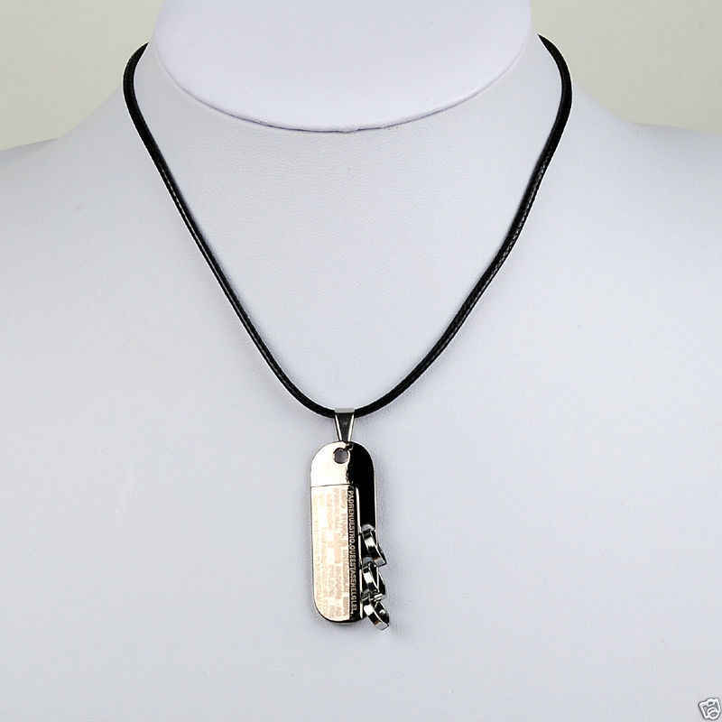 Buy Lishmark Fashion Jewelry Alloy Silver Pendant Holly Cross Pendant Black Leather Necklace - Purplle