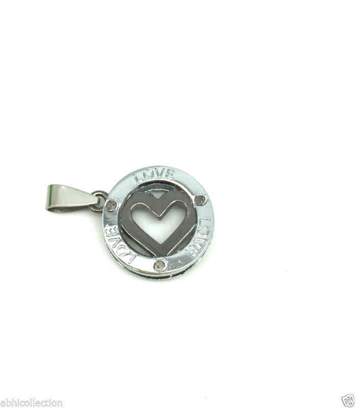 Buy Lishmark New Hot Fashion Jewelry Stainless Steel Round Love Pendant Black Rope Necklace - Purplle