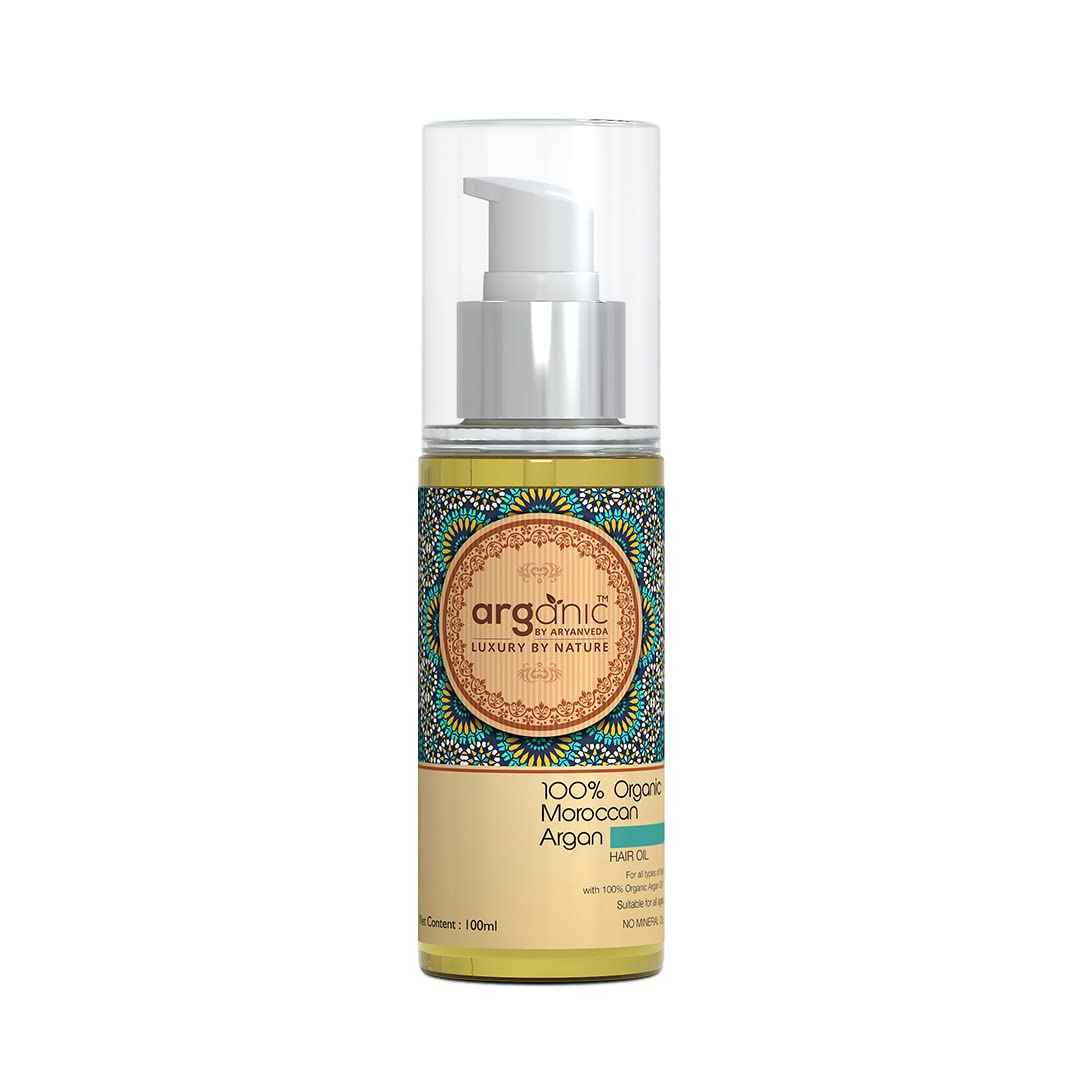 Buy Aryanveda 100% Organic Moroccan Argan Hair Oil - Purplle