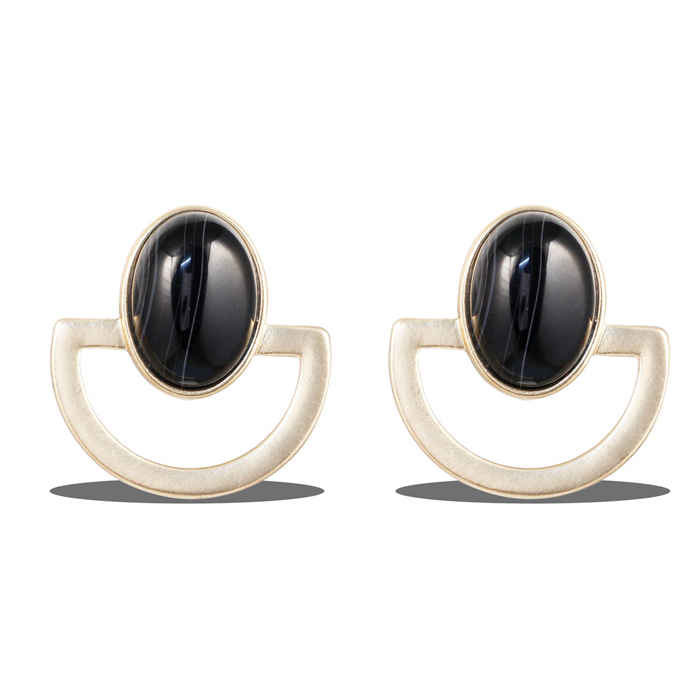Buy Karatcart Gold Metal Black Turquoise Earrings For Women - Purplle