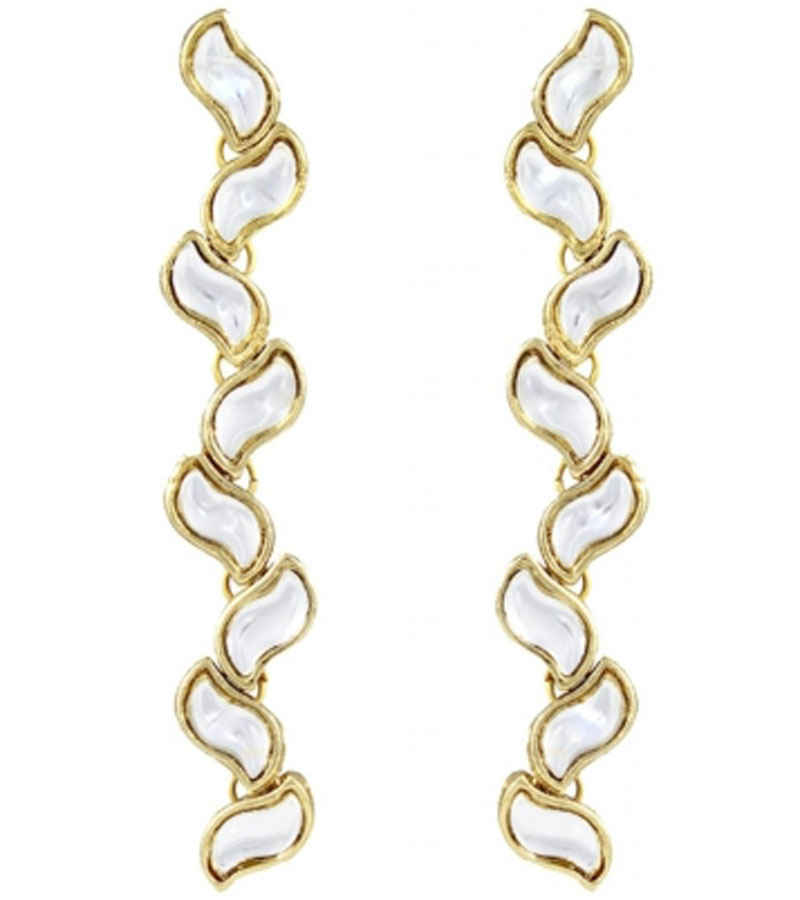 Buy Karatcart Designer Camella Kundan Long Earrings For Women - Purplle