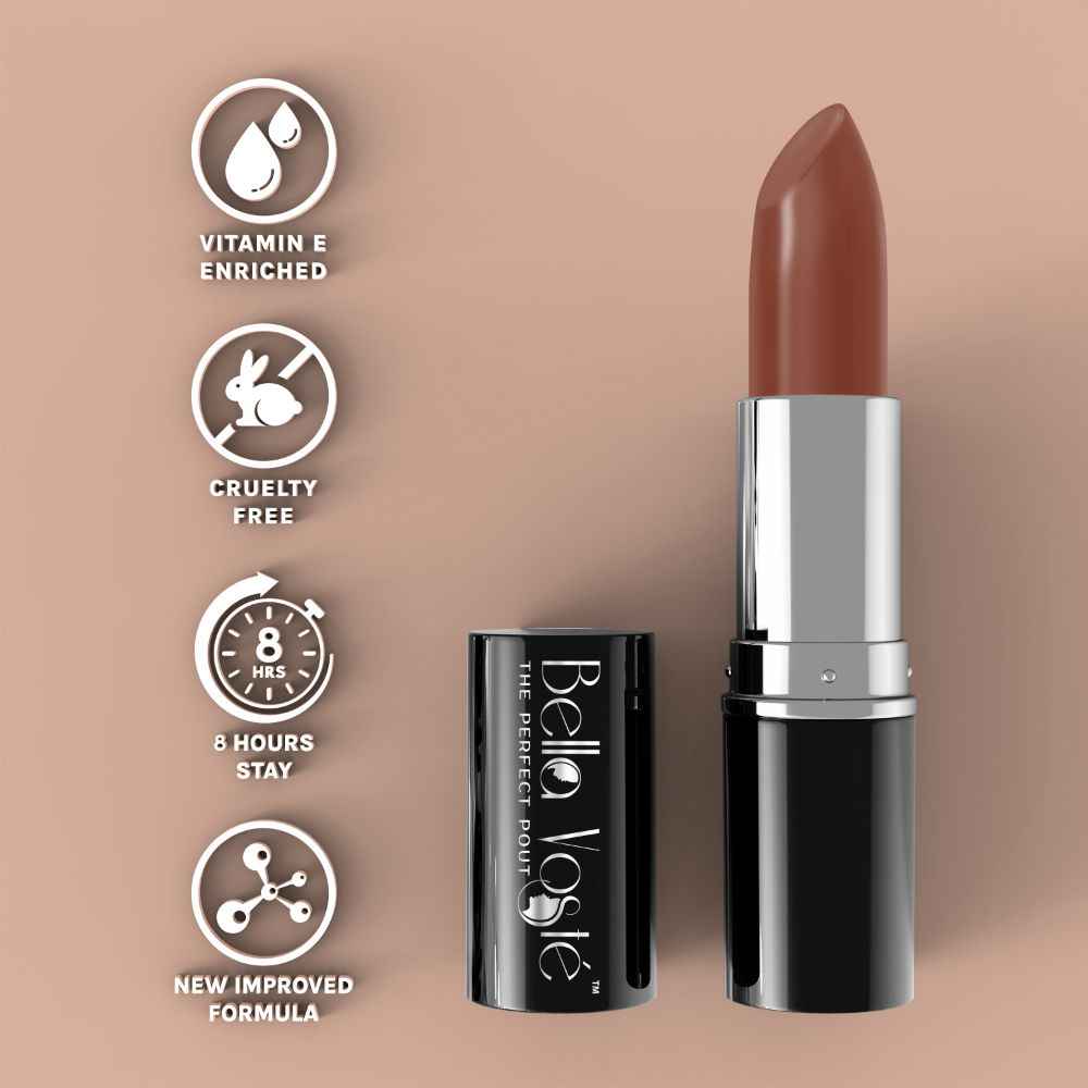 Buy Bella Voste Sheer Creme Lust Lipstick Antique Hunt 11 (4.2 gm) I Matte Finish I Cruelty Free IA Long Lasting Improved Formula I One Stroke Aplication I Highly Pi gmented - Purplle