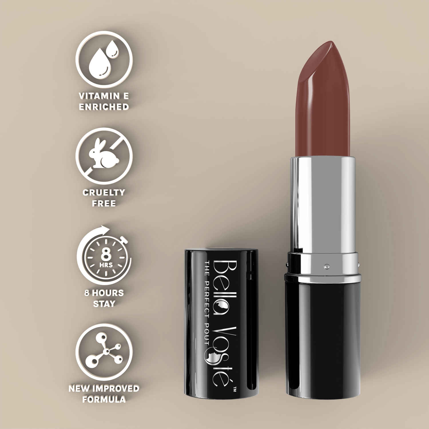 Buy Bella Voste Sheer Creme Lust Lipstick Ginger Burst (4.2 gm) I Satin Finish I Cruelty Free IA Long Lasting Improved Formula I One Stroke Aplication I Highly Pi gmented - Purplle