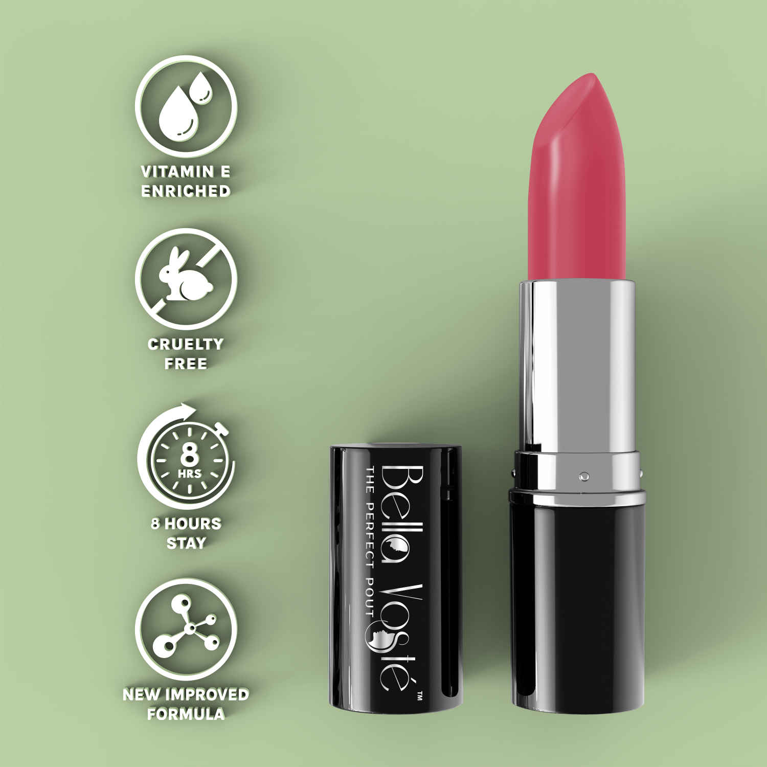 Buy Bella Voste Sheer Creme Lust Lipstick Pink Wink 15 (4.2 g) I Matte Finish I Cruelty Free I Long Lasting Improved Formula I One Stroke Aplication I Highly Pi gmented - Purplle