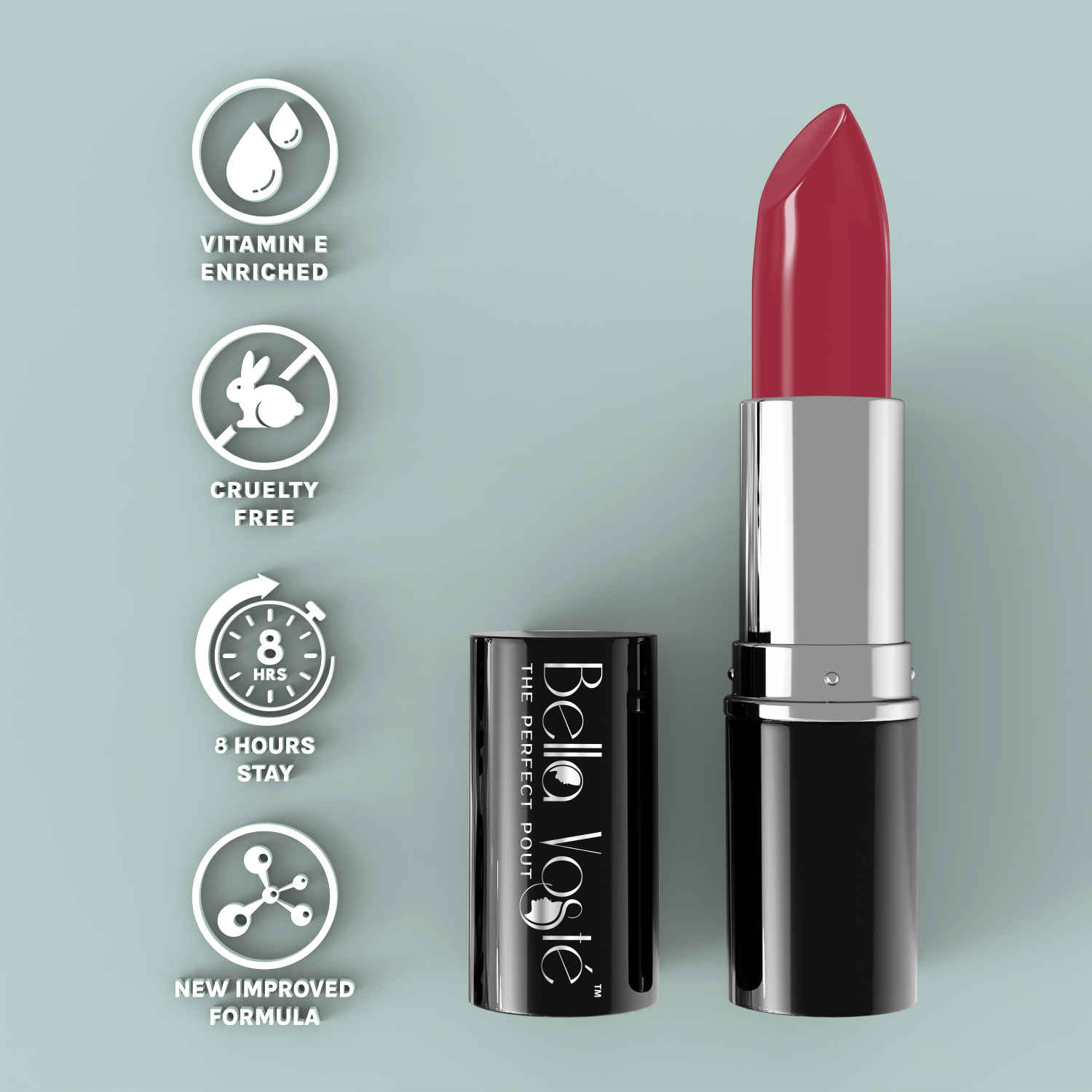 Buy Bella Voste Sheer Creme Lust Lipstick Celebrity (4.2 gm) I Satin Finish I Cruelty Free IA Long Lasting Improved Formula I One Stroke Aplication I Highly Pi gmented - Purplle