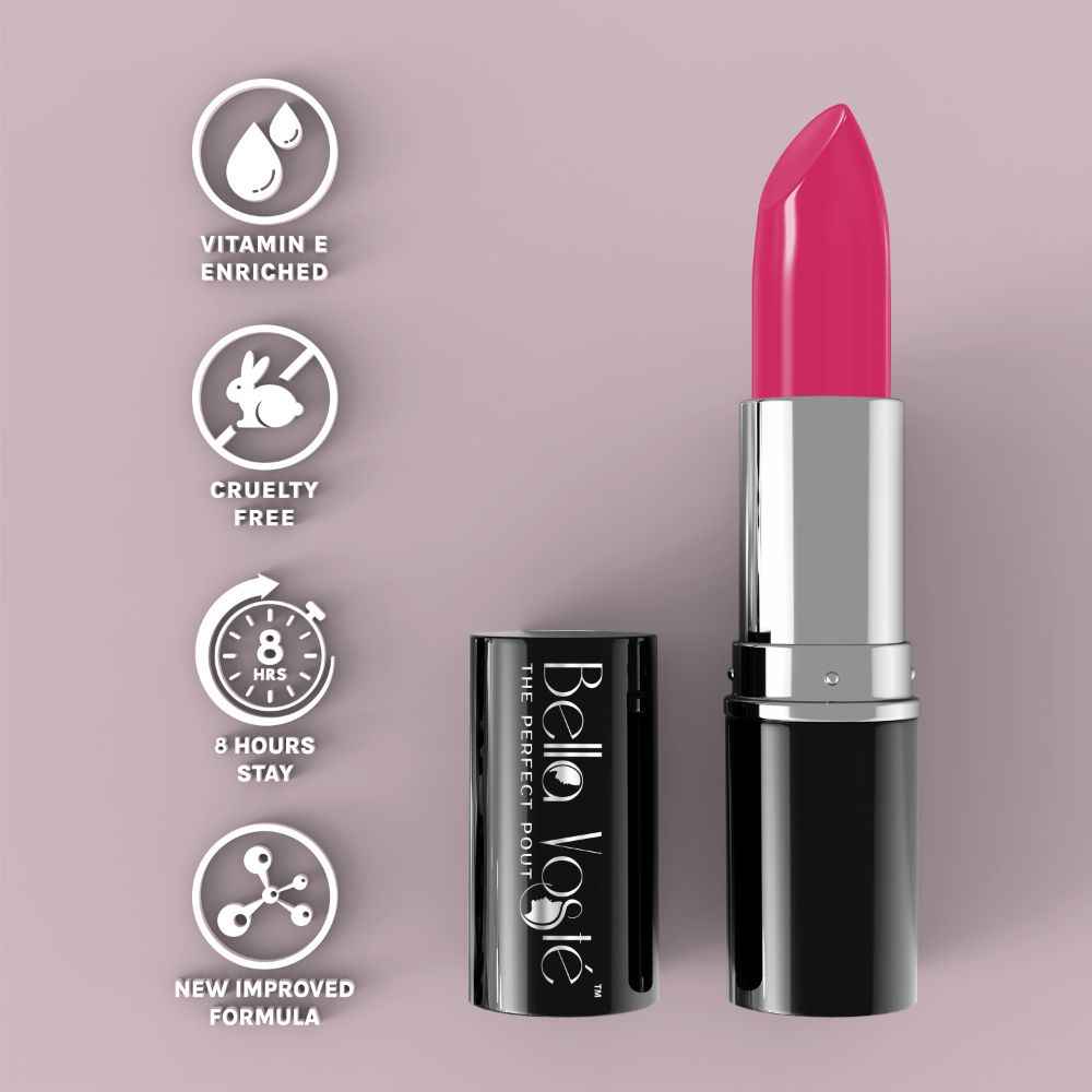 Buy Bella Voste Sheer Creme Lust Lipstick Candy Rich 19 (4.2 gm) I Satin Finish I Cruelty Free IA Long Lasting Improved Formula I One Stroke Aplication I Highly Pi gmented - Purplle