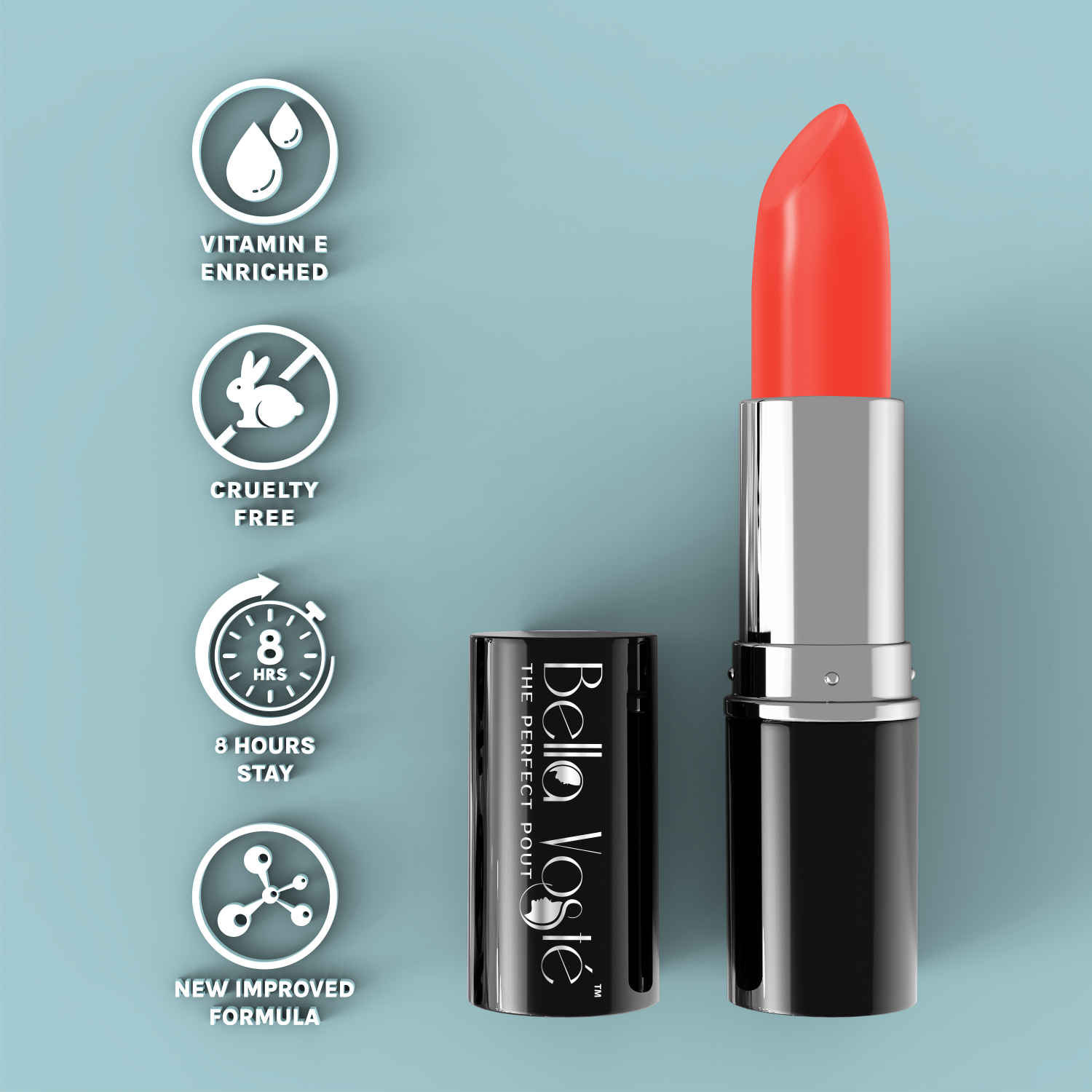 Buy Bella Voste Sheer Creme Lust Lipstick Glam Charm 21 (4.2 gm) I Matte Finish I Cruelty Free IA Long Lasting Improved Formula I One Stroke Aplication I Highly Pi gmented - Purplle