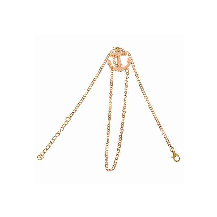 Buy Femnmas Golden Anchor Anklet - Purplle