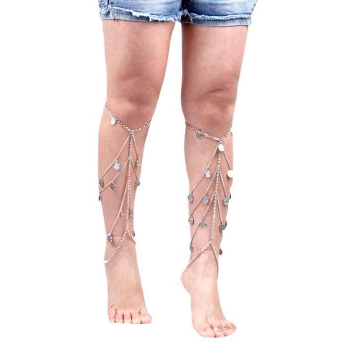 Buy Femnmas Coin Gladiator Anklet - Purplle