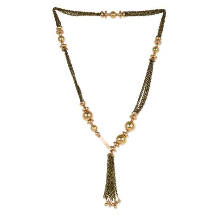 Buy Femnmas Ball Chain Statement Necklace - Purplle
