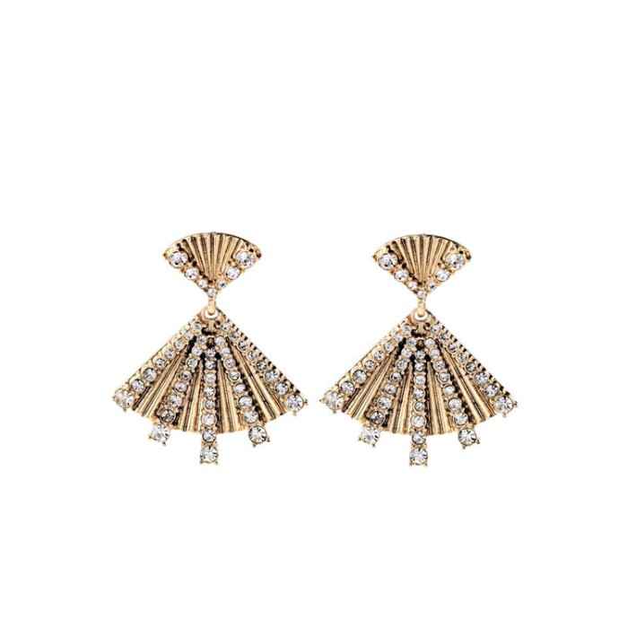 Buy Femnmas Vintage Fan Stud Earrings - Purplle
