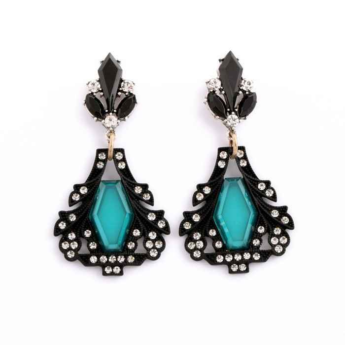Buy Femnmas Green Dangle Celebrity Earring - Purplle