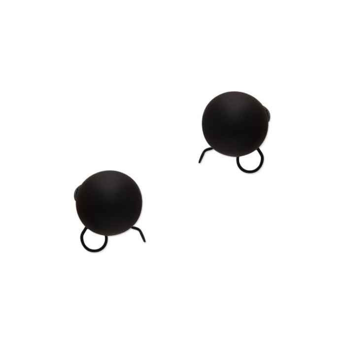Buy Femnmas Black Double Sided Bow Earrings - Purplle