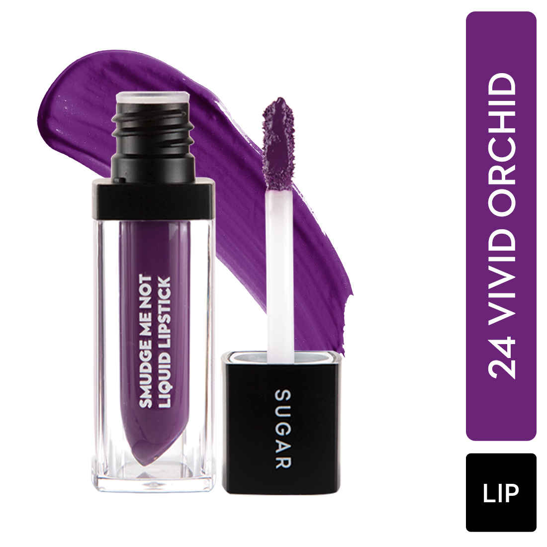 Buy SUGAR Cosmetics Smudge Me Not Liquid Lipsticks for Women | Transferproof & Waterproof | Lasts 12+ Hours | Matte Lipstick | 4.5ml - 24 Vivid Orchid (Bright Orchid) - Purplle