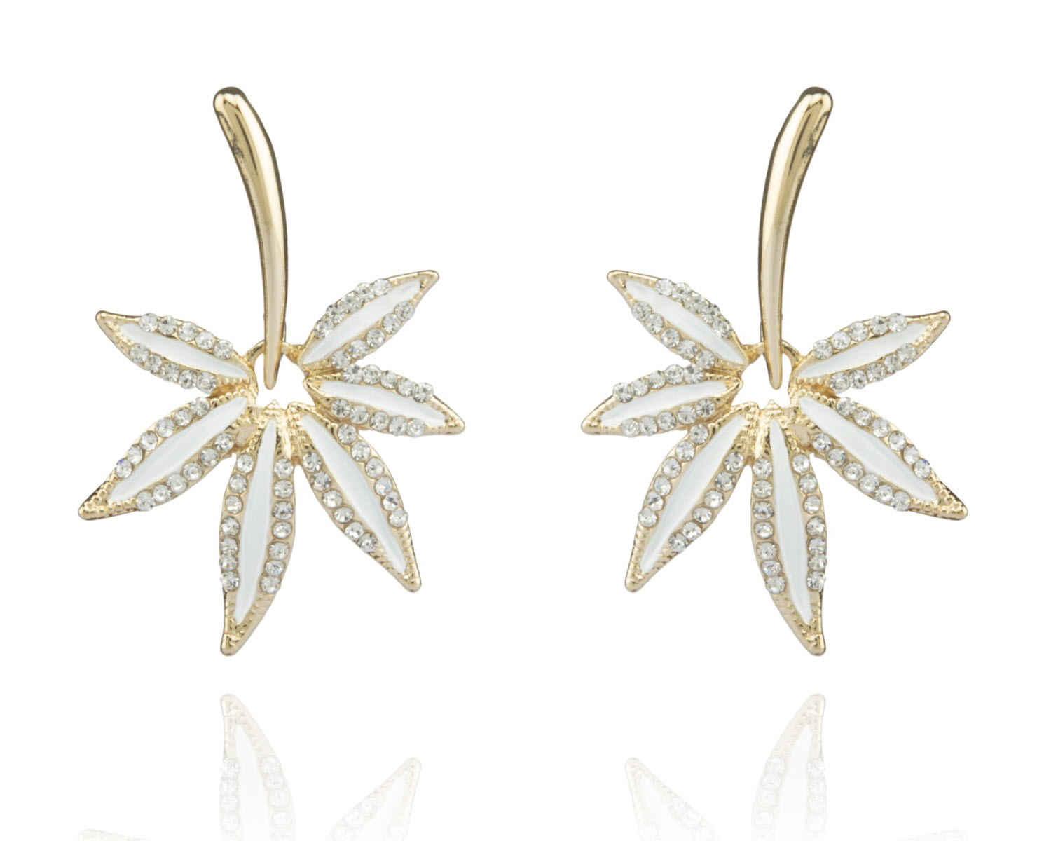 Buy Crunchy Fashion Tiny Leaves Drop Earrings - Purplle