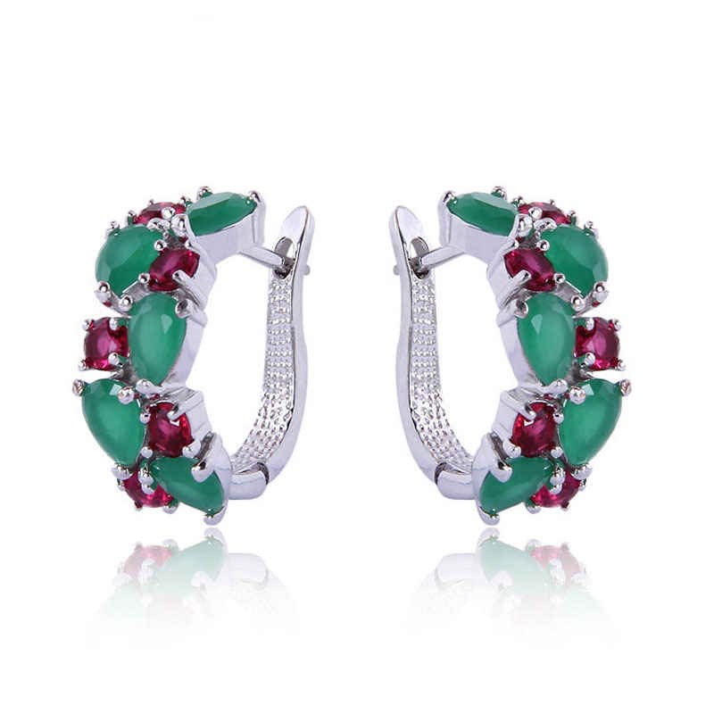 Buy Crunchy Fashion Sparkling White Swiss Cubic Zircon Clip-On Earrings - Purplle