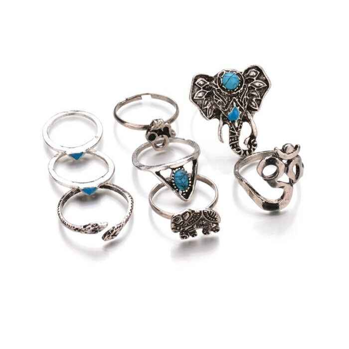 Buy Ferosh Bohemian Ring Set - Purplle