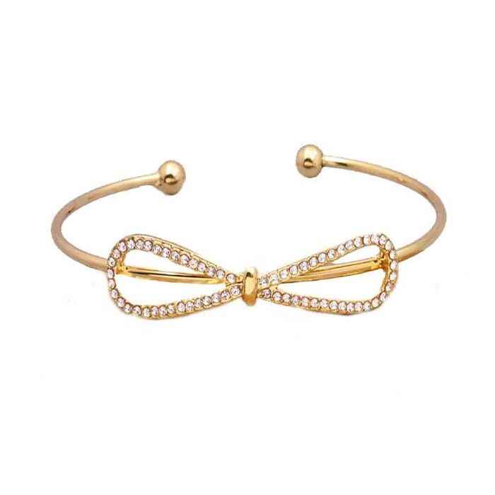 Buy Ferosh Crystal Bow Knot Cuff - Purplle