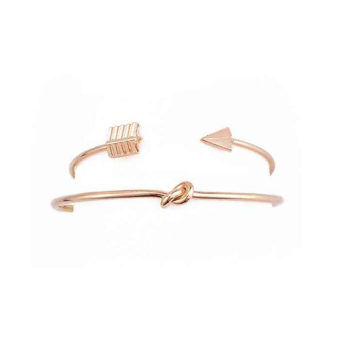 Buy Ferosh Knot Arrow Cuff Set - Purplle