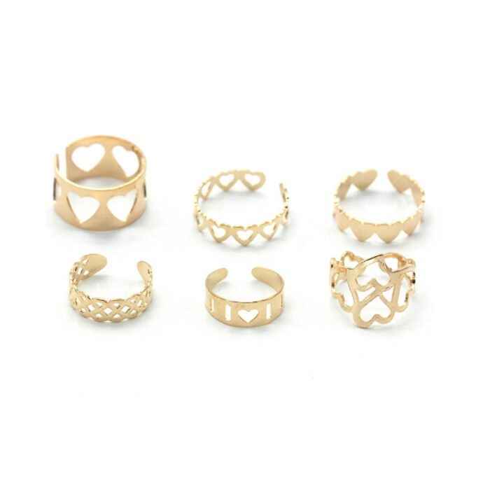Buy Ferosh Love Midi Ring Set - Purplle