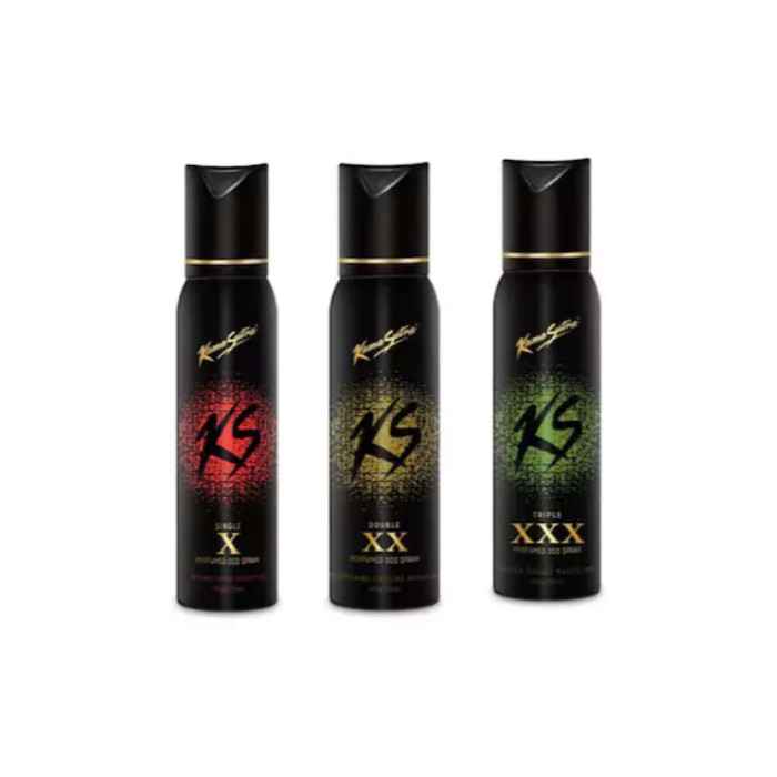 Buy Kamasutra Combo Offer Pack (X + XX + XXX) Black Series Deodorant Spray- For Men - (150 ml) each - Purplle