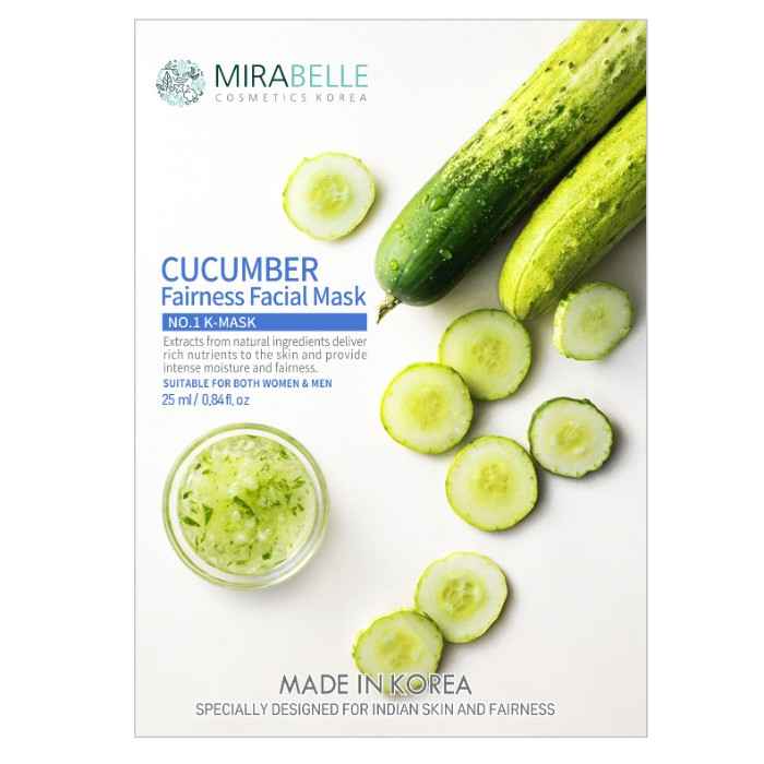 Buy Mirabelle Korea Cucumber Fairness Facial Mask (25 ml) - Purplle