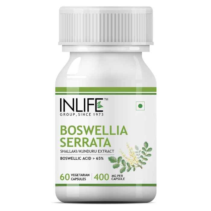 Buy INLIFE Boswellia Serrata Extract (Boswellic Acids > 65%) Joint Supplement, 400 mg - 60 Vegetarian Capsules - Purplle