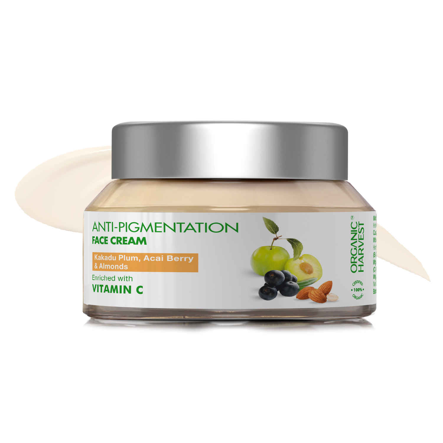 Buy Organic Harvest Anti-Pigmentation Face Cream: Kakadu Plum, Acai Berry & Almonds | Pigmentation Removal Cream | 100% American Certified Organic | Sulphate & Paraben-free | 50 gm - Purplle