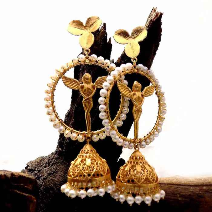 Buy Ferosh Malohi Lady Jhumkas - Purplle