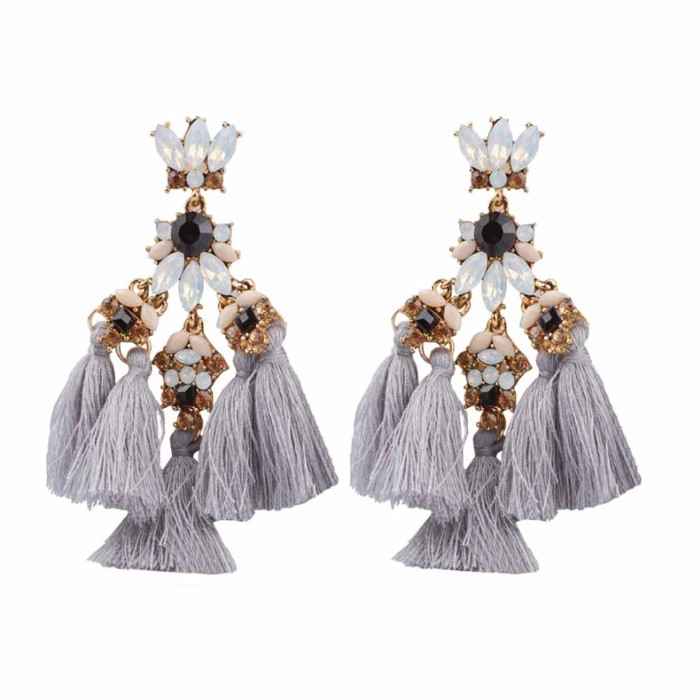 Buy Ferosh Zahara Tassel Drop Earrings - Purplle